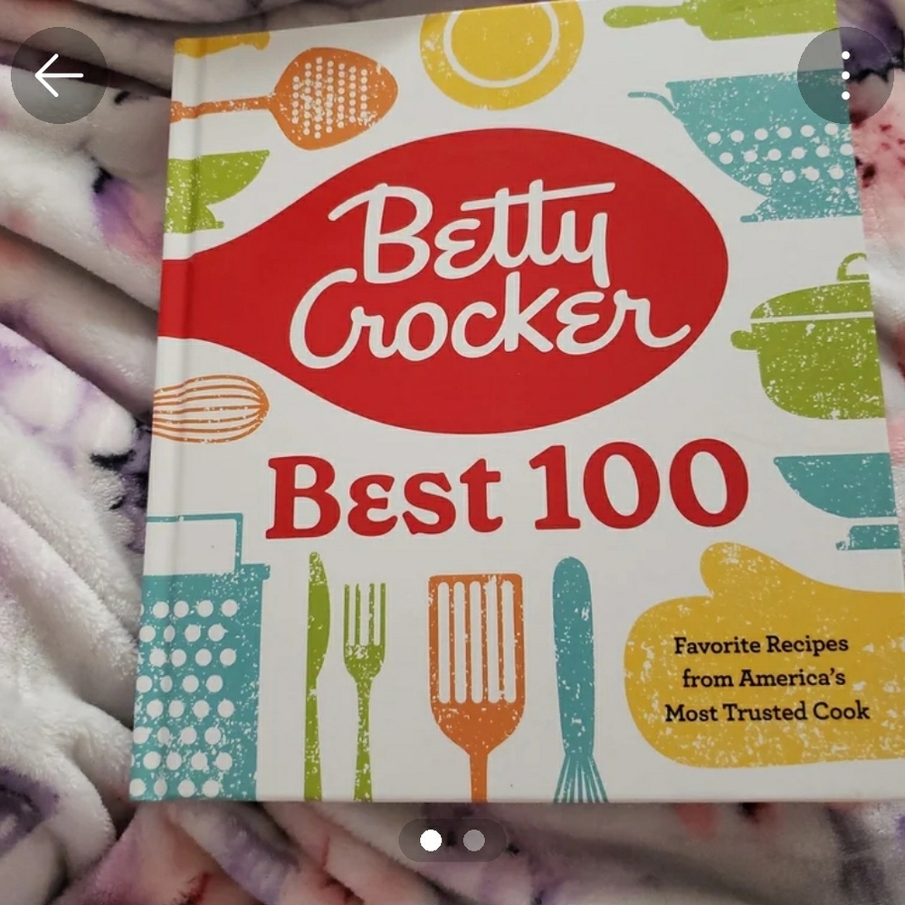Betty Crocker Best 100 Cookbook with Red and Yellow Accents